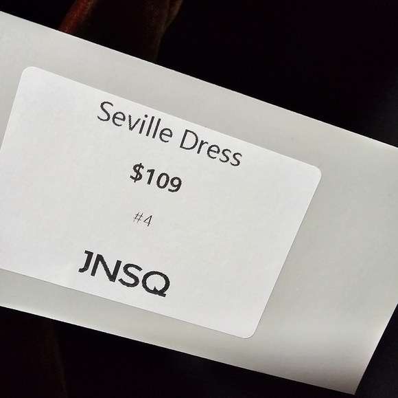 NWT! JNSQ Seville Dress in Amber Red Orange Velvet Size 4 & 10 Available. - Picture 10 of 12